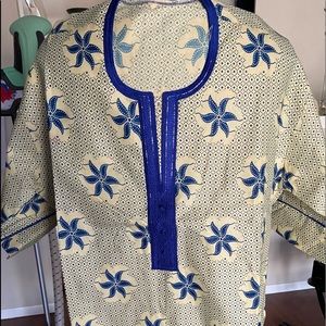 Men African print top /Size:small